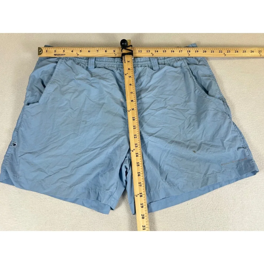 Columbia PFG Fishing Shorts Mens Large Blue Performance Outdoor FM4008